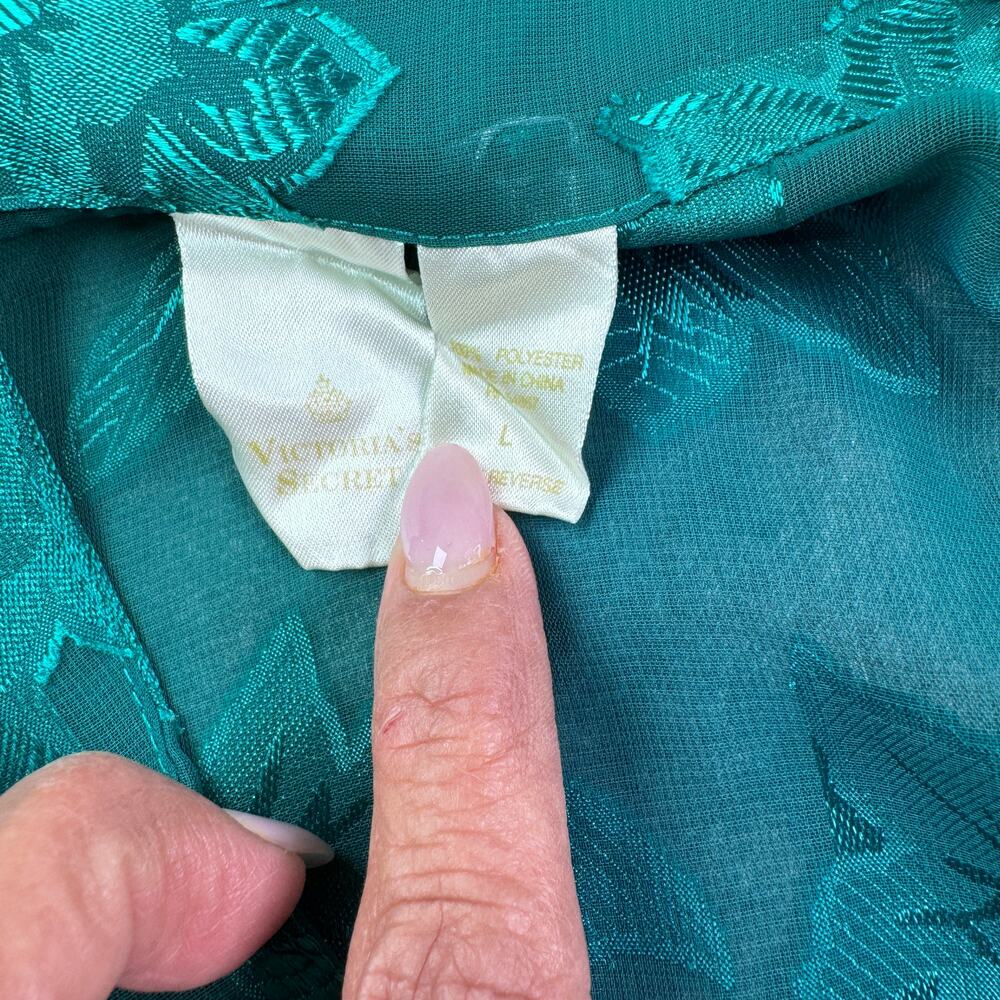 Vintage Victoria Secret Women's L Sheer Floral Pajama Pant Set‎ - Picture 4 of 9